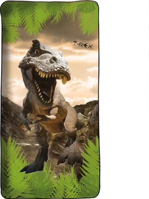 Obrázek produktu pro ROTH89243 Dětská osuška ROTH "Tyranosaurus", 600 x 1 200 mm