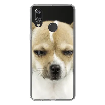 Produktbild von MuchoWow® Handyhülle Schutzhülle Hülle für Huawei P20 Lite (2020) Weinender Hund auf schwarzem Hintergrund Silikon Softcase Handy Hülle