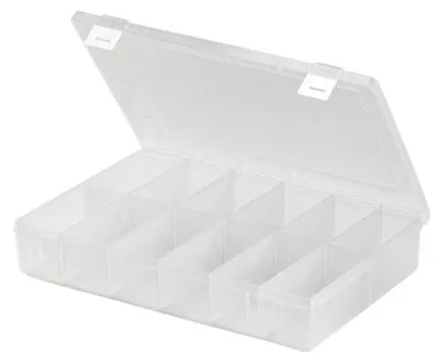 Immagine prodotto di Scatola di assortimento PP, 12 scomparti, trasparente