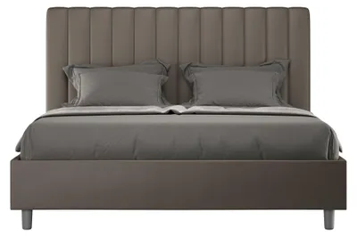 Immagine prodotto di Letto Matrimoniale Francese 140x190 cm con Rete e Contenitore Agueda Cappuccino