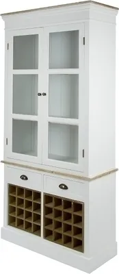 Produktbild von Vitrine Provence mit Schubladen MDF Weiß