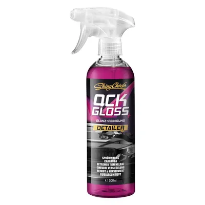 Produktbild von ShinyChiefs QCKGLOSS+ SPRÜHWACHS Schnelle KFZ Glanz-Reinigung mit Carnauba Wachs 500ml