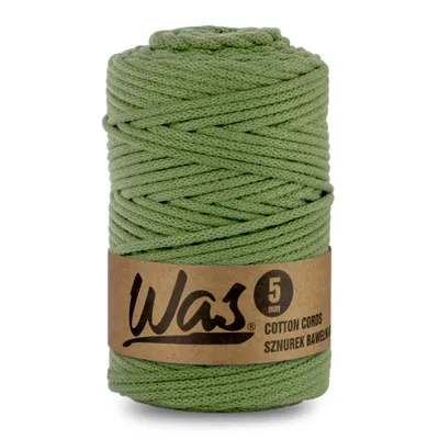 Produktbild von Baumwollkordel Geflochtene Baumwollschnur Polyesterkernschnur Für Makramee Makramee-Seil Bastelkordel 5mm 100m pistaziengrün DIY WAS