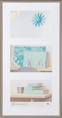 Obrázok produktu pre Walther plastový galerijný rám New Lifestyle oceľ 3 fotografie 13x18 cm