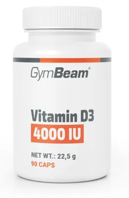 Produktbild von GymBeam - Vitamin D3 (4000 IU), 90 Kapseln