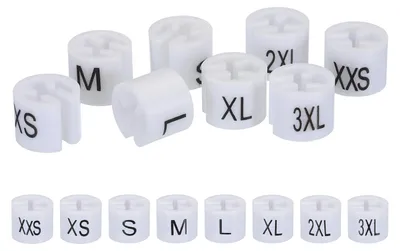 Kleiderbügel-Markierungen, 80 Stück, Weiß, für 3,5 mm Stange