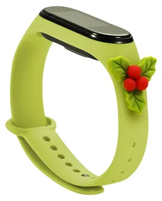 Obrázek produktu pro Vánoční řemínek pro Xiaomi Mi Band 6 / 5 Christmas Green Mistletoe