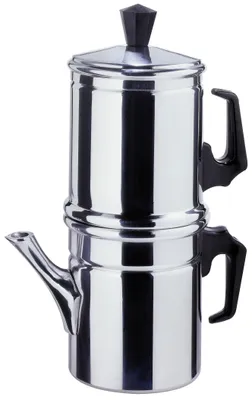 Napoletana Kaffeebereiter, Aluminium, silber, 1 Tasse