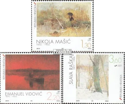 Produktbild von Briefmarken Kroatien 1997 Mi 438-440 (kompl.Ausg.) postfrisch Zeitgenössische Gemälde
