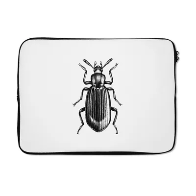 Produktbild von MuchoWow® Laptop Hülle 14 ZollKäfer - Tiere - Vintage Laptoptasche - Laptoptasche - Stoßsicher - Schutzhaube