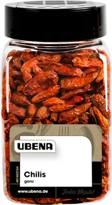 Immagine prodotto di Peperoncini Ubena dal calore molto forte e dal sapore intenso 95g