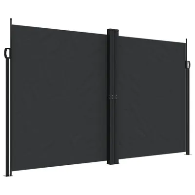 Immagine prodotto di vidaXL Tenda laterale estensibile nera 200x600 cm