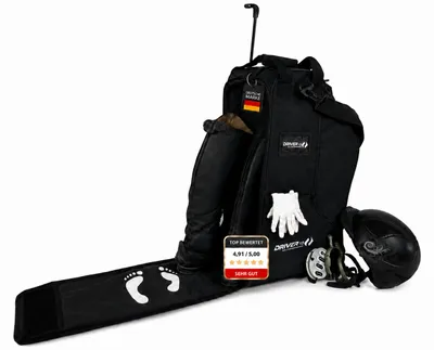 Produktbild von Reitstiefelrucksack Deluxe schwarz, KI-generiertes Bild