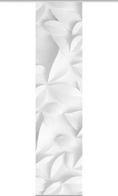 Produktbild von VISION S FLYNN Schiebegardine, halbtransparente Bambus-Optik, 260x60 cm, grau, Blätterdruck