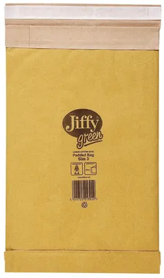 Productafbeelding van Jiffy® 30001313 Papieren zelfklevende zakken, formaat 3 - 210 x 343 mm, bruin
