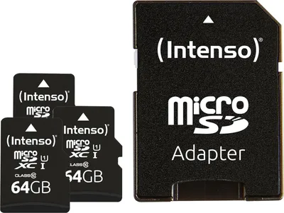 Obrázok produktu pre Intenso 3423593, 64 GB, MicroSD, Trieda 10, UHS-I, 90 MB/s, Class 1 (U1)