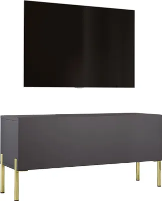 Obrázek produktu pro TV skříňka : antracitová se zlatými nohami, 100 x 52 x 32 cm