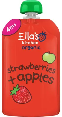 Immagine prodotto di Ella's Kitchen Organic Aardbeien + Appels Baby Porridge 120g - Porridge di frutta naturale per neonati