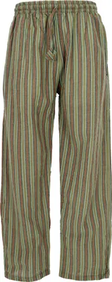 Produktbild von Gestreifte Yogahose, Uni Baumwoll-Goa-Hose - Grün, Herren, Baumwolle, Größe: M