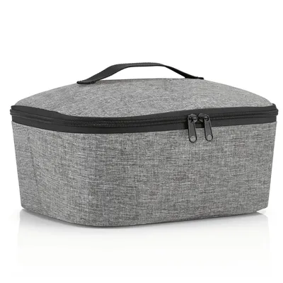 Produktbild von reisenthel coolerbag M pocket, Kühltasche, Isolierte Tasche, Thermotasche, Thermo Tasche, Polyestergewebe, Twist Silver, 4.5 L, LF7052