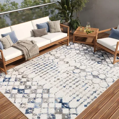 Produktbild von Tapiso Teppich PATIO Outdoor – Balkon und Terrassen Teppich, wetterfest & pflegeleicht 150 x 240 cm
