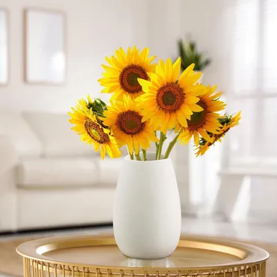 Immagine prodotto di Vaso in Vetroceramica, bianco opaco, alto 17 cm, ideale per il soggiorno e per la decorazione