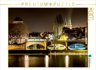 Produktbild von Calvendo Blick auf die Maxbrücke vom Kettensteg aus 1000 Teile Puzzle quer 640x480mm, Bininda Andreas; 7434870
