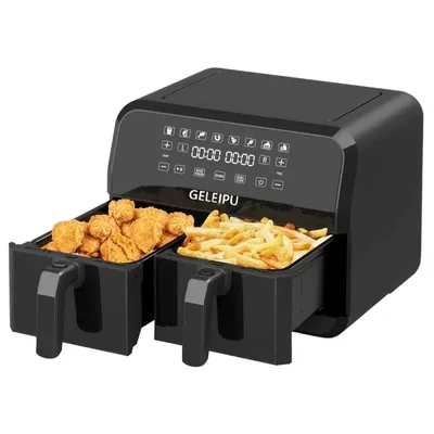Obrázek produktu pro Horkovzdušná fritéza GELEIPU-DL28 - Výkon 1800W Objem 10L 8 Přednastavených Režimů - Černá
