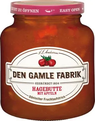 Produktbild von Den Gamle Fabrik Hagebutte Apfel Fruchtaufstrich 380g