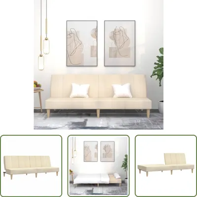 Immagine prodotto di The Living Store Divano letto 2 posti in tessuto crema