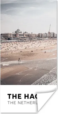 Produktbild von MuchoWow® Poster Den Haag - Niederlande - Strand 75x150 cm - Dekoration für die Wände