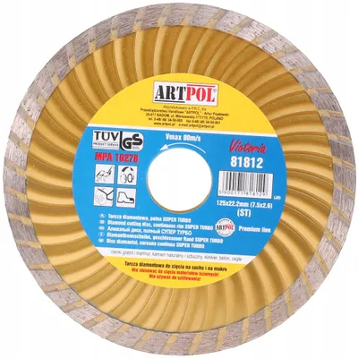 Produktbild von Artpol Diamanttrennscheibe 115mm für Marmor Granit Beton