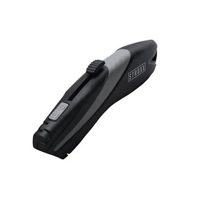 Produktbild von Stroxx Sicherheitsmesser mit automatischem Klingeneinzug und 3 Ersatzklingen ergonomisch gestaltet