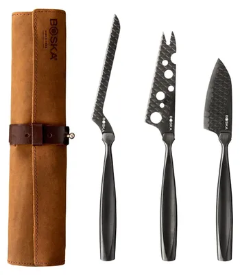 Produktbild von Boska Käsemesser-Set Monaco+ / drei Käsemesser/stilvolles Design/Edelstahl/Schwarz / 280 x 250 x 10 mm
