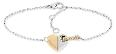 Image de Bracelet en acier à la mode avec un cœur bicolore 2780880