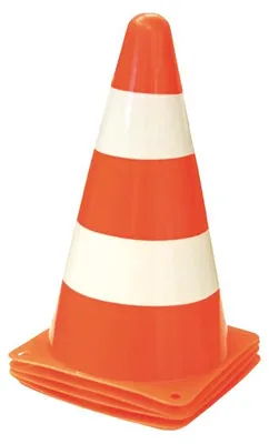 Obrázok produktu pre EDUPLAY 170-238 Značkovací kužeľ Ø 13 cm, výška 23 cm, plast, oranžová/biela (balenie 4 ks)