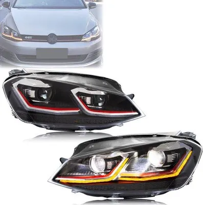 Image de Kit de phares avant à LED - Unités de phares avant - Clignotants séquentiels - 12V - Transparent