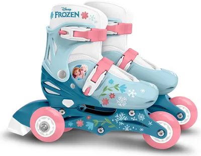 Zdjęcie produktu dla Rolki 2w1 Frozen Kraina Lodu, Regulowany Rozmiar 27-30, Niebieskie, Kółka PVC 60x24mm