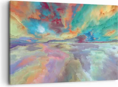 Produktbild von Bild auf Leinwand - Leinwandbild - Abstraktion modern - 120x80cm - Wand Bild - Wanddeko - Leinwanddruck - Bilder - Kunstdruck - Wanddekoration - Leinwand bilder - Wandkunst - AA120x80-4027