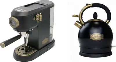 Produktbild von Kaffeemaschine Kaiser KA 2005 Em EMPIRE Siebträger-Espressomaschine 19 bar+WK 2000 Em Exklusiver Retro Wasserkoche
