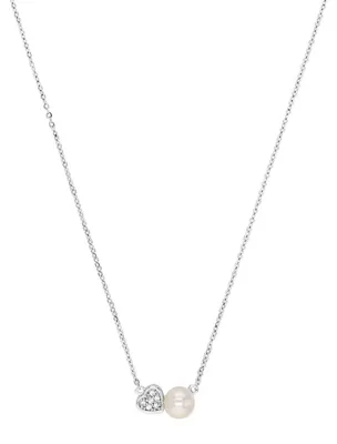 Produktbild von Amor Damen Halskette 925 Sterling Silber Herz-Perlen-Anhänger Zirkonia 42 cm
