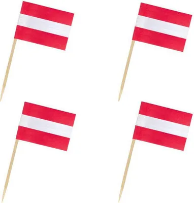 Produktbild von 500x Flaggenpicker Fahnenpicker Deko-Picker Land 'Österreich'