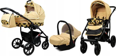 Obrázok produktu pre BabyLux® Largo | Kočík 3v1 Set | Zlatá dúha | Kombinovaný kočík | Set kočíkov | Detský kočík