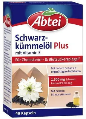 Immagine prodotto di Olio di cumino nero Abbey 48capsule 34g