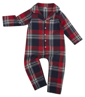 Image de Larkwood - Pyjama tout-en-un pour bébé LT5480 (86) (rouge/bleu marine)