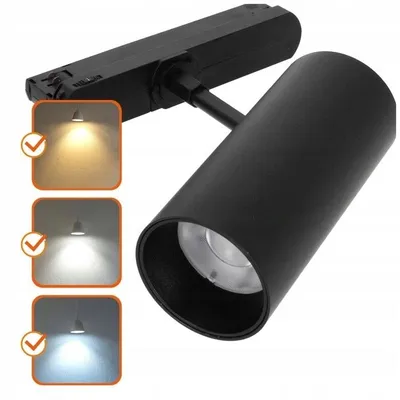 Produktbild von Schwarzer 3-Phasen LED-Schienenspot 35W 3 CCT 36° 3150lm
