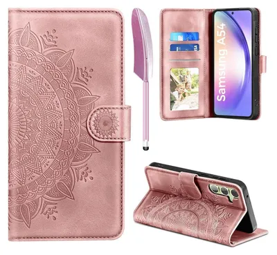 Produktbild von EASDNB Samsung Galaxy A54 5G Leder Flip Wallet Case Rosa