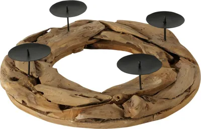 Produktbild von Boltze Kerzenleuchter Palu (aus Holz, Kerzenst?nder, Durchmesser 43 cm) 2016738
