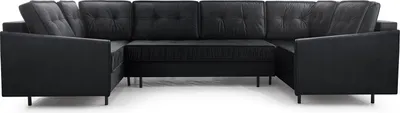 Produktbild von BETTSO Ecksofa mit Schlaffunktion mit Bettkasten Sofa U Form Wohnlandschaft Polstersofa mit Ottomane Couchgarnitur 365x167x105cm U Dunkelgrau