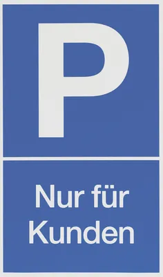 Produktbild von Conmetall Hinweisschild Parkplatz Nur für Kunden 25 x 15 cm